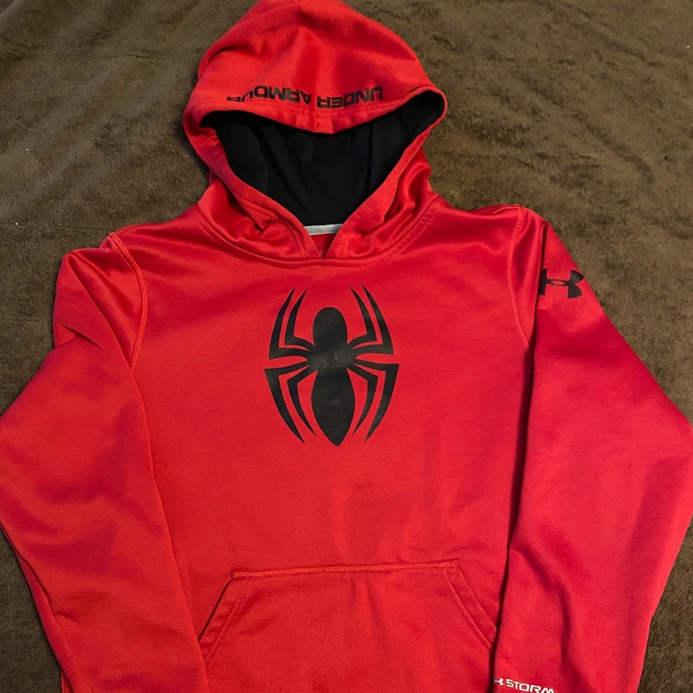 Under Armor Spider-Man hooded sweatshirt